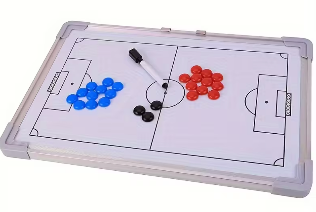 Taktiktavle til fodbold – 45 x 30 cm. Magnetisk & dobbeltsidet