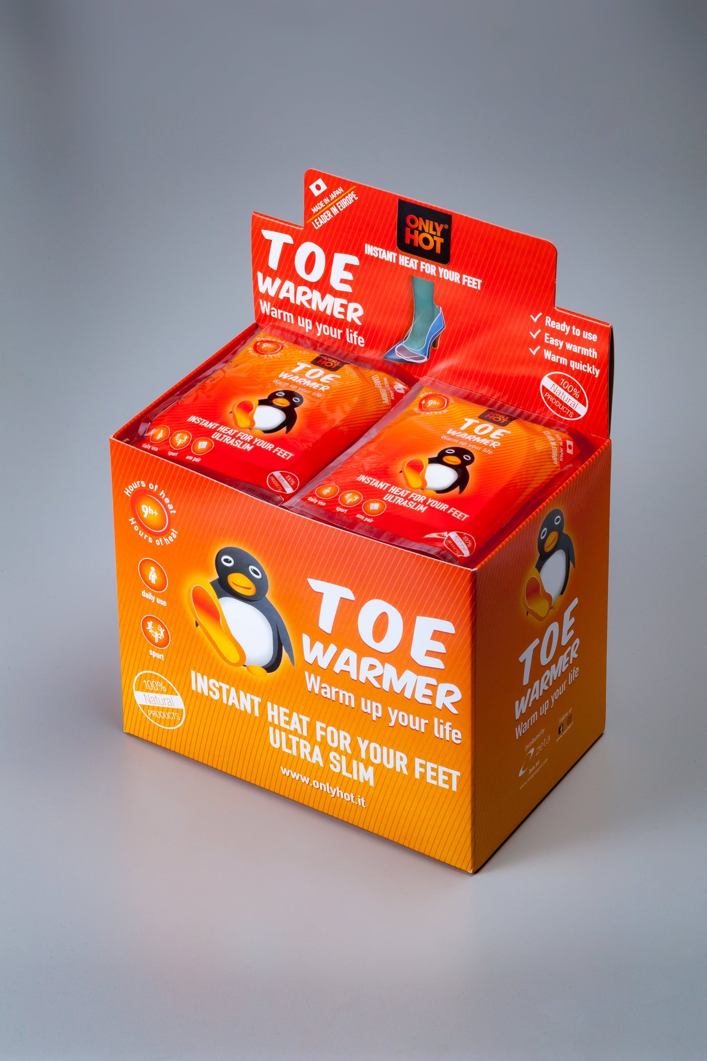 1 par Træt af at fryse om tæerne - ONLY HOT tåvarmere