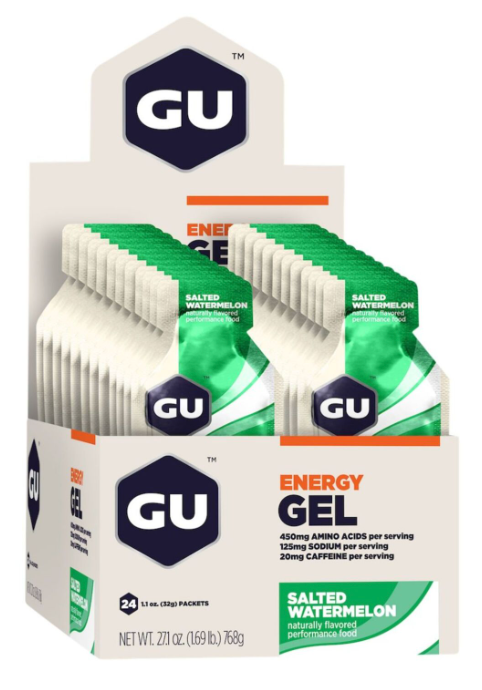 1 stk. GU Energy Gel Salted Watermelon. Energi geler med koffein