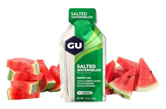 1 stk. GU Energy Gel Salted Watermelon. Energi geler med koffein