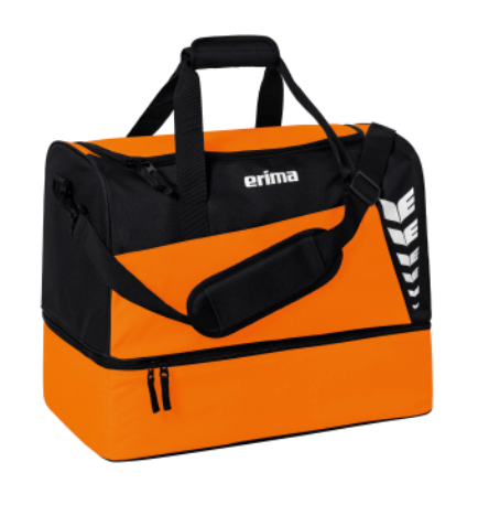 Erima sportstaske med bundrum - Orange/sort