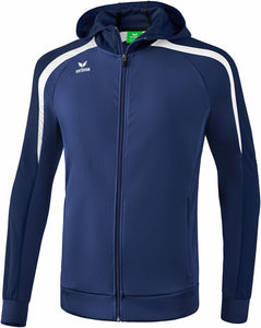 Træningstrøje med hætte og lang lynlås Str. 128 - 4XL