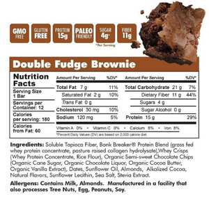 Bonk Breaker Collagen Protein Bar Double Fudge Brownie