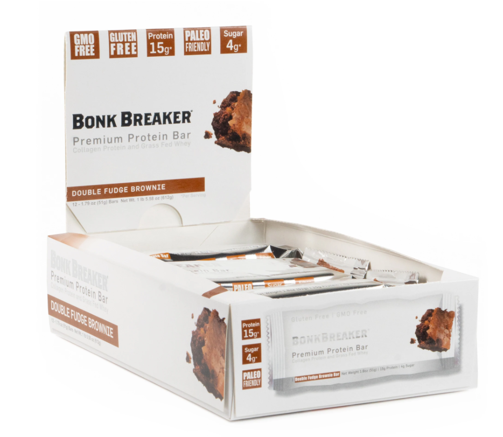 12 STK - Bonk Breaker Collagen Protein Bar Double Fudge Brownie