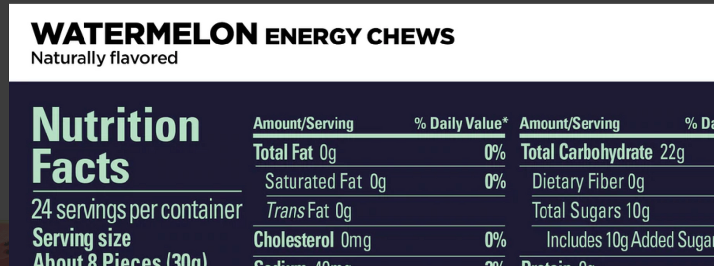 12 pack GU Energy Labs Chews - Watermelon