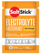 Indlæs billede til gallerivisning SaltStick salttabletter  120 stk. – Kosttilskud – Box med 12 pakker Fastchews Syrlig appelsin
